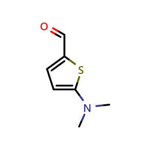 Chemical structure of 5-(Dimethylamino)thiophene-2-carbaldehyde , CAS 24372-46-1, AChemBlock U110879