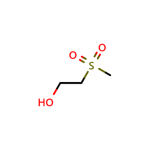 Chemical structure of 2-(Methylsulfonyl)ethanol , CAS 15205-66-0, AChemBlock U110883
