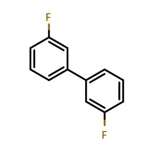 Chemical structure of 3,3'-Difluorobiphenyl , CAS 396-64-5, AChemBlock U110903
