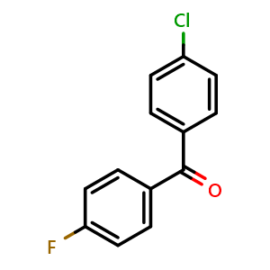 Chemical structure of 4-Chloro-4'-fluorobenzophenone , CAS 2069-48-9, AChemBlock U110912