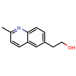 Chemical structure of 2-(2-methylquinolin-6-yl)ethan-1-ol , CAS 1000572-22-4, AChemBlock U127370