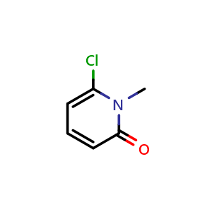 Chemical structure of 6-Chloro-1-methyl-1H-pyridin-2-one , CAS 17228-63-6, AChemBlock U127389