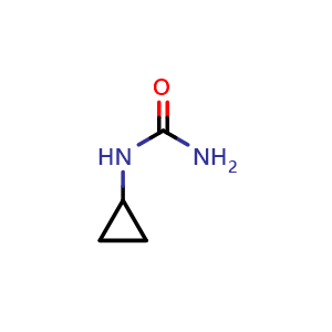 Chemical structure of Cyclopropyl-urea , CAS 19757-64-3, AChemBlock U127396