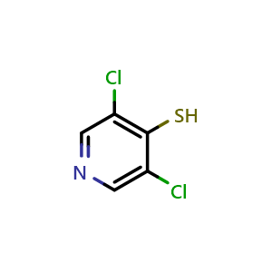Chemical structure of 3,5-Dichloro-pyridine-4-thiol , CAS 33216-53-4, AChemBlock U127411