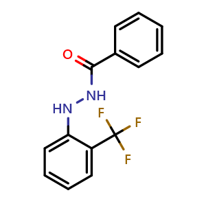 Chemical structure of N'-(2-(trifluoromethyl)phenyl)benzohydrazide , CAS 1390619-30-3, AChemBlock U127435