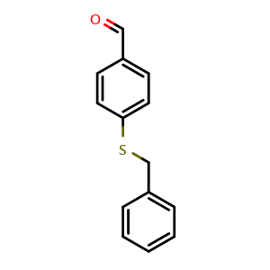 Chemical structure of 4-Benzylsulfanyl-benzaldehyde , CAS 78832-95-8, AChemBlock U127485