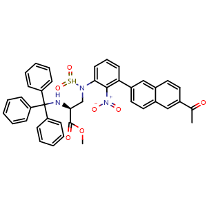 (S)-methyl-3-(N-(6-acetylnaphthalen-2-yl)-2-nitrophenylsulfonamido)-2-(tritylamino) propanoate