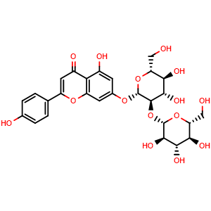 7-[(2S,3R,4S,5S,6R)-4,5-Dihydroxy-6-(hydroxymethyl)-3-[(2S,3R,4S,5S,6R)-3,4,5-trihydroxy-6-(hydroxymethyl)oxan-2-yl]oxyoxan-2-yl]oxy-5-hydroxy-2-(4-hydroxyphenyl)chromen-4-one