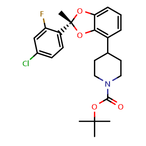 tert-butyl 4-[(2R)-2-(4-chloro-2-fluoro-phenyl)-2-methyl-1,3-benzodioxol-4-yl]piperidine-1-carboxylate
