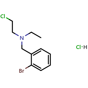 Chemical structure of N-(2-Chloroethyl)-N-(o-bromobenzyl)ethylamine hydrochloride , CAS 40616-75-9, AChemBlock U127613