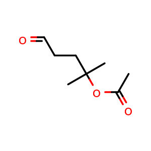 Chemical structure of 4-Acetoxy-4-methyl-1-pentanal , CAS 110086-93-6, AChemBlock U127775