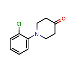 Chemical structure of 1-(2-Chlorophenyl)piperidin-4-one , CAS 115012-47-0, AChemBlock U127779