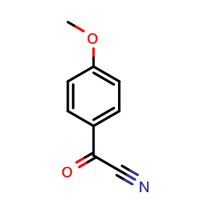 Chemical structure of 4-Methoxybenzoylcyanide , CAS 14271-83-1, AChemBlock U127794