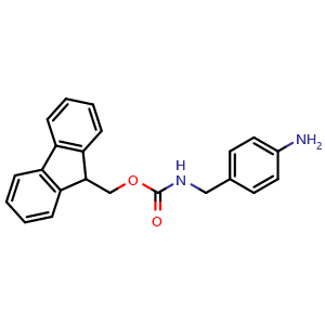 Chemical structure of 4-(N-Fmoc-aminomethyl)aniline , CAS 159790-81-5, AChemBlock U127802