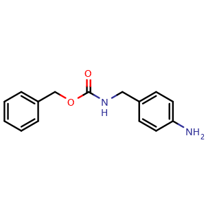 Chemical structure of Benzyl 4-aminobenzylcarbamate , CAS 168050-39-3, AChemBlock U127805