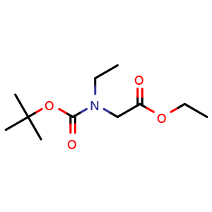 Chemical structure of tert-Butyl (ethoxycarbonyl)methylethylcarbamate , CAS 222641-11-4, AChemBlock U127827