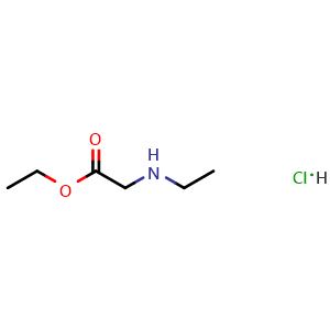 Chemical structure of Ethyl 2-(ethylamino)acetate HCl , CAS 3183-20-8, AChemBlock U127848