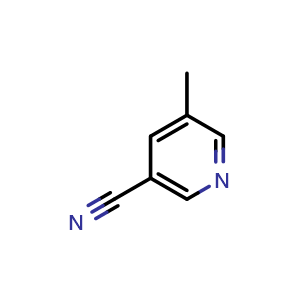 Chemical structure of 5-Methylpyridine-3-carbonitrile , CAS 42885-14-3, AChemBlock U127867