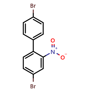 Chemical structure of 4,4'-Dibromo-2-nitrobiphenyl , CAS 439797-69-0, AChemBlock U127868