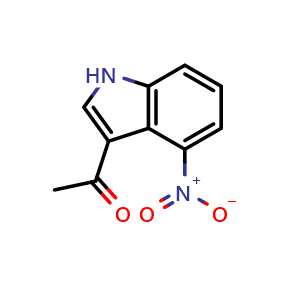 Chemical structure of 3-Acetyl-4-nitroindole , CAS 4769-95-3, AChemBlock U127872