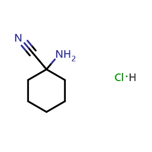 Chemical structure of 1-Aminocyclohexanecarbonitrilehydrochloride , CAS 50846-38-3, AChemBlock U127876