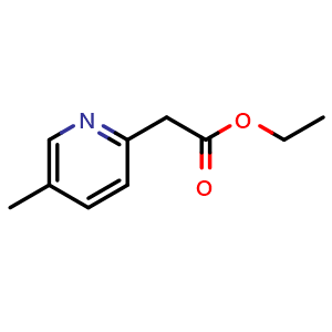 Chemical structure of Ethyl 2-(5-methylpyridin-2-yl)acetate , CAS 5552-82-9, AChemBlock U127880