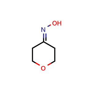Chemical structure of Tetrahydropyran-4-oneoxime , CAS 61128-73-2, AChemBlock U127886