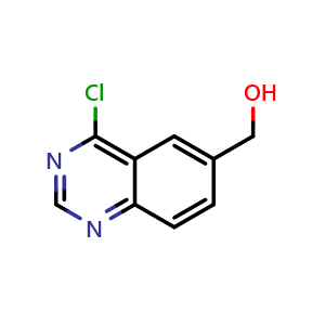 Chemical structure of (4-Chloroquinazolin-6-yl)methanol , CAS 648449-06-3, AChemBlock U127890