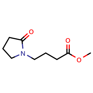 Chemical structure of Methyl 4-(2-oxopyrrolidin-1-yl)butanoate , CAS 6740-20-1, AChemBlock U127893