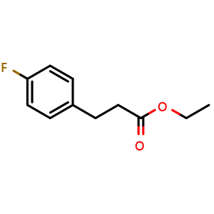 Chemical structure of Ethyl 3-(4-fluorophenyl)propanoate , CAS 7116-38-3, AChemBlock U127897