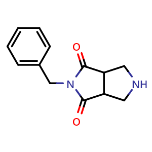 Chemical structure of 2-Benzyl-tetrahydropyrrolo[3,4-c]pyrrole-1,3(2H,3aH)-dione , CAS 86732-32-3, AChemBlock U127913