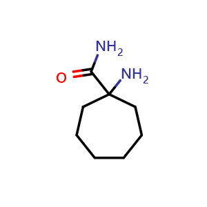 Chemical structure of 1-Aminocycloheptanecarboxamide , CAS 906075-26-1, AChemBlock U127921