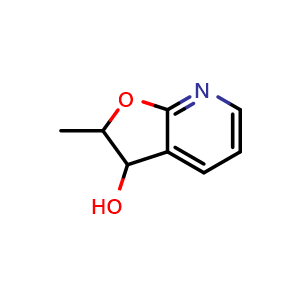 Chemical structure of 2,3-dihydro-2-methyl-Furo[2,3-b]pyridin-3-ol , CAS 109275-04-9, AChemBlock U127932