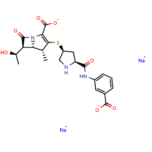 Chemical structure of Ertapenem Disodium , CAS 153832-38-3, AChemBlock U127933