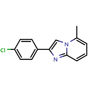 Chemical structure of 2-(4-Chlorophenyl)-5-methylimidazo[1,2-a]pyridine , CAS 1055025-27-8, AChemBlock U127973