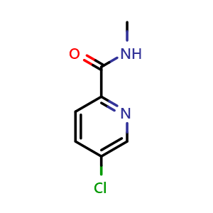 Chemical structure of 5-Chloro-N-methylpicolinamide , CAS 1086110-81-7, AChemBlock U127985
