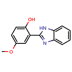 Chemical structure of 2-(1H-benzo[d]imidazol-2-yl)-4-methoxyphenol , CAS 112291-46-0, AChemBlock U127995