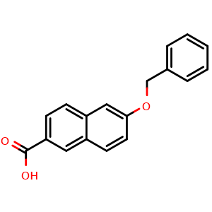 Chemical structure of 6-(Benzyloxy)-2-naphthoic acid , CAS 114804-77-2, AChemBlock U128003