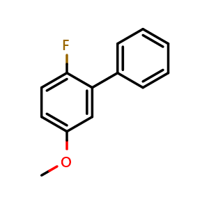 Chemical structure of 2-Fluoro-5-methoxybiphenyl , CAS 1214331-90-4, AChemBlock U128038