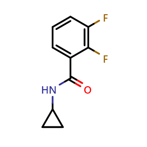 Chemical structure of N-cyclopropyl-2,3-difluorobenzamide , CAS 1247630-06-3, AChemBlock U128067