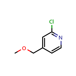 Chemical structure of 2-Chloro-4-(methoxymethyl)pyridine , CAS 1249610-72-7, AChemBlock U128072
