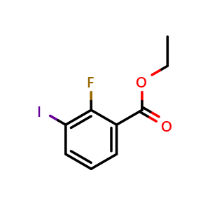 Chemical structure of Ethyl 2-fluoro-3-iodobenzoate , CAS 1260674-59-6, AChemBlock U128084