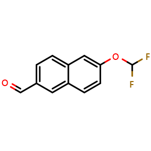 Chemical structure of 6-(Difluoromethoxy)-2-naphthaldehyde , CAS 1261488-79-2, AChemBlock U128087