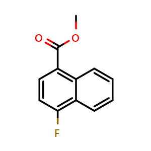 Chemical structure of Methyl 4-fluoro-1-naphthoate , CAS 13772-56-0, AChemBlock U128139