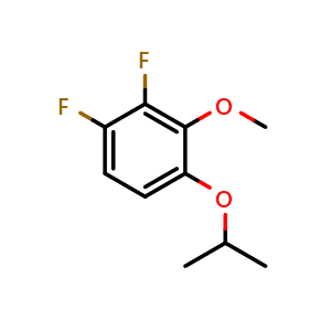 Chemical structure of 1,2-Difluoro-4-isopropoxy-3-methoxybenzene , CAS 1394937-93-9, AChemBlock U128149