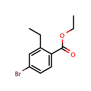Chemical structure of 4-Bromo-2-ethylbenzoic acid ethyl ester , CAS 1416979-60-6, AChemBlock U128158