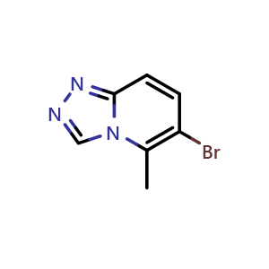 Chemical structure of 6-Bromo-5-methyl-[1,2,4]triazolo[4,3-a]pyridine , CAS 1427413-92-0, AChemBlock U128163