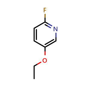 Chemical structure of 5-Ethoxy-2-fluoropyridine , CAS 1443679-87-5, AChemBlock U128172