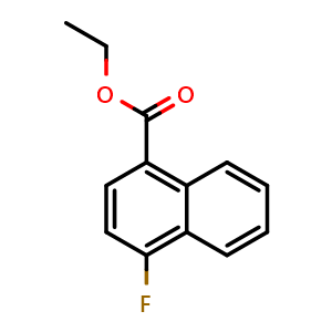 Chemical structure of Ethyl 4-fluoro-1-naphthoate , CAS 1512-51-2, AChemBlock U128193