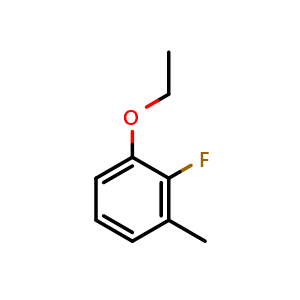 Chemical structure of 1-Ethoxy-2-fluoro-3-methylbenzene , CAS 1698630-04-4, AChemBlock U128226